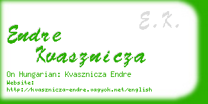 endre kvasznicza business card